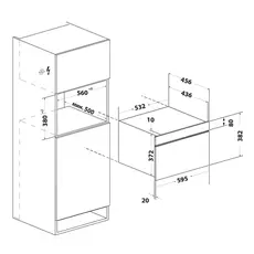 ჩასაშენებელი მიკროტალღური ღუმელი Midea MI9340GB-I, 3 image