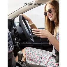 მობილურის USB დამტენი UGREEN 60128 USB 2.0 A to USB-C Cable Nickel Plating Aluminum Braid 2m (Black), 6 image