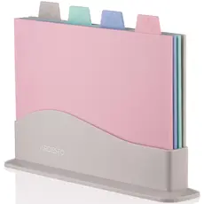 საჭრელი დაფების ნაკრები Ardesto Cutting board set with stand Fresh, 4 pcs, 33,5х23,5х7cm, plastic, 2 image
