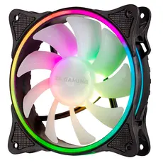 ქულერი 2E GAMING  Case fan (F120OI-ARGB), 120mm, 3+3pin 5V Aura, white blades, black frame,outer-inner LED