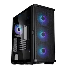 ქეისი Zalman Computer case Z10, without PSU, 2xUSB3.0, 1xUSB Type-C, 3x140mm Black fans, 1x120mm Black fans, TG Side Panel, EATX, Black, 2 image