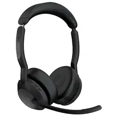 ყურსასმენი Jabra 25599-999-999 Evolve2 55, Link380a MS Stereo, Headset, Wireless, Bluetooth, USB, Black, 2 image