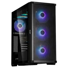 ქეისი Zalman Computer case Z10, without PSU, 2xUSB3.0, 1xUSB Type-C, 3x140mm Black fans, 1x120mm Black fans, TG Side Panel, EATX, Black, 3 image