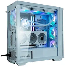 ქეისი Zalman PC case Z10 Duo without PSU, 2xUSB3.0, 1xUSB Type-C, 3x140mm ARGB, 1x120mm ARGB, VGA 395mm, LCS ready, TG Side Panel, EATX, white, 4 image