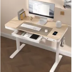 ელექტრო მაგიდა Vertex VX-1SSD-01NW Single Motor Sit-Stand Desk with Drawer &amp; Memory Control, 4 image