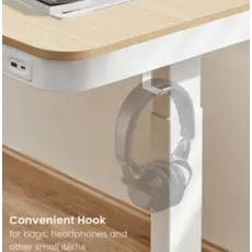 ელექტრო მაგიდა Vertex VX-1SSD-01NW Single Motor Sit-Stand Desk with Drawer &amp; Memory Control, 9 image