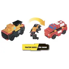სათამაშო მანქანა TransRacers Tractor Shovel & Fire Engine, 3 image