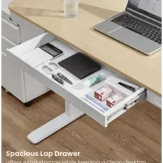 ელექტრო მაგიდა Vertex VX-1SSD-01NW Single Motor Sit-Stand Desk with Drawer &amp; Memory Control, 6 image