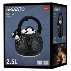 ჩაიდანი Ardesto Kettle Gemini, 2.5l, stainless steel, black, 6 image