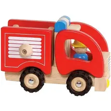 ხის სახანძრო მანქანა goki Machine wooden Fire (red) 55927G, 2 image