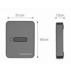 მყარი დისკის დოქ სადგური Gembird DD-U3M2 Desktop USB Type-C M.2 SATA & NVME SSD drive docking station black, 3 image