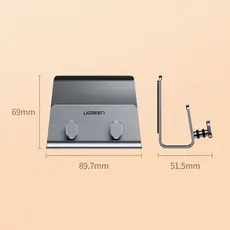 მობილურის დამჭერი UGREEN LP193 (70584), Wall Mount, Phone Holder, Grey, 8 image