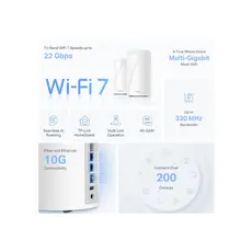 როუტერი TP-link Deco BE85(2-pack) BE19000 Whole Home Mesh Wi-Fi 7 System, 8 image
