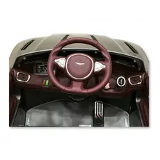 ბავშვის ელექტრო მანქანა ASTON MARTIN DB11 კაუჩუკის საბურავებით და ტყავის სკამით, 5 image