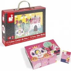 ასაწყობი კუბიკები Janod Cubes Tales of 12 el. J02983, 2 image