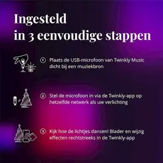 შუქის ადაპტერი Twinkly TMD01USB Music Dongle Adapter, USB, Gen II, 5 image