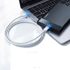 USB კაბელი UGREEN 60518 USB 2.0 C M/M ABS Cover 1m (White), 4 image