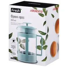 ჩაიდანი ARDESTO French press  Fresh, 800 ml, tiffany blue, plastic, glass, 4 image