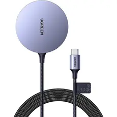 უსადენო დამტენი UGREEN CD245 (30233), MFA MagSafe 15W, Type-C to Magnetic Wireless Charger, Gray, 2 image
