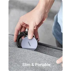 უსადენო დამტენი UGREEN CD245 (30233), MFA MagSafe 15W, Type-C to Magnetic Wireless Charger, Gray, 5 image