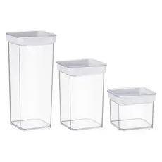 კონტეინერის ნაკრები Ardesto Food storage containers Fresh, 3pcs, plastic, white