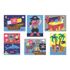 სათამაშო კუბები Janod Cubes made of pasteboard Pirates J02984, 2 image