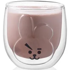 ყავის ჭიქა Ardesto Double wall borosilicate glass mug set Animals, 300 ml, 2 pcs