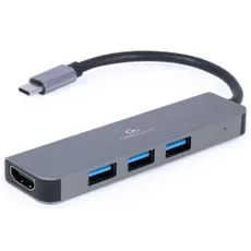 ადაპტერი Gembird A-CM-COMBO2-01 USB Type-C 2-in-1 multi-port adapter (Hub + HDMI)