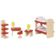 ხის ავეჯის ნაკრები goki Set for dolls Furniture for children's room 51719G, 2 image