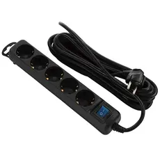 დენის გამანაწილებელი 2E 2E-U05ESM5B, 5 Socket, 5m, Black