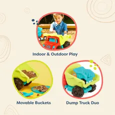 სათამაშო ტრაქტორები Btoys 20" DUMP TRUCK AND SMALLER TRUCK, 5 image