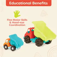 სათამაშო ტრაქტორები Btoys 20" DUMP TRUCK AND SMALLER TRUCK, 4 image