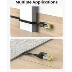 ქსელის კაბელი UGREEN NW189 (40162), CAT7 U/FTP, Lan Cable, 3m, Black, 3 image