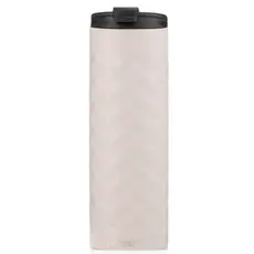 თერმოსი Ardesto Travel mug Bright City 400 ml, stainless steel, beige, 2 image