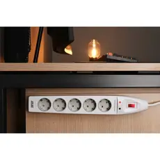 დენის გამანაწილებელი 2Е 2E-SP515M2WH, 5 Socket, 2m, Power Strip With Surge Protector, White, 4 image
