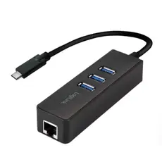ადაპტერი Logilink UA0283 Gen 1 USB-C Hub 3-Port USB3.2 with with Gigabit LAN