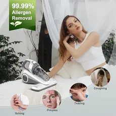 რბილი ავეჯის მტვერსასრუტი Dibea UV10, 300W, Germicidal Mite Remover And Mattress Vacuum Cleaner, White, 7 image