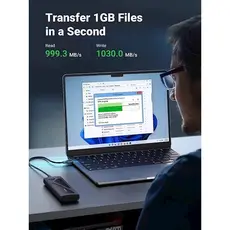 მყარი დისკის ქეისი UGREEN CM578(15512), M.2 NVMe SSD Enclosure Adapter, Grey, 6 image