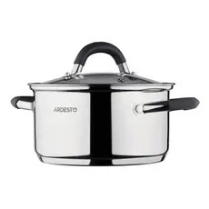 ქვაბი Ardesto Casserole with glass lid Gemini Salerno, 0.8l, stainless steel, silicone