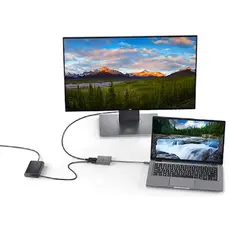 USB ადაპტერი Dell 470-AEGY, USB-C Male to HDMI/DP, Adapter, Grey, 4 image
