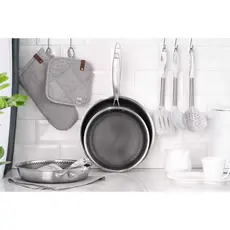 ტაფა Ardesto Fry pan Black Mars Avior, 24cm, Triply stainless steel, 7 image