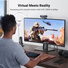 ვებკამერა UGREEN CM778 (35626), 2K, Built-in Microphone, Webcam, Black, 7 image