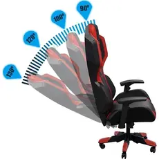 სათამაშო სავარძელი E-Blue Auroza Gaming Chair - RED EEC410BRAA-IA, 4 image