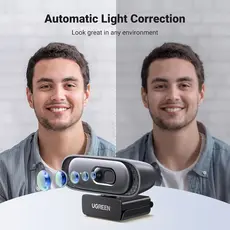 ვებკამერა UGREEN CM778 (35626), 2K, Built-in Microphone, Webcam, Black, 9 image