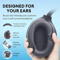 ყურსასმენი Edifier WH700NB, Active Noise Cancelling Headphones, Wireless, Bluetooth, Grey, 7 image