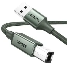 პრინტერის კაბელი UGREEN 90817, USB-A To USB-B, Printer Cable, 3m, Green