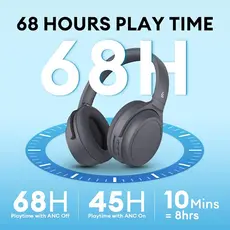 ყურსასმენი Edifier WH700NB, Active Noise Cancelling Headphones, Wireless, Bluetooth, Grey, 8 image