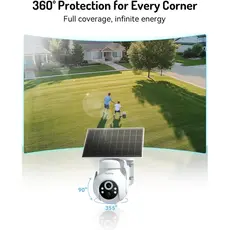 ვიდეო სათვალთვალო კამერა Blurams E20C, 3Mp, Solar Wireless 2K PTZ Security Camera, White, 4 image