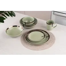 კერამიკის თეფში Ardesto Dinner plate Liguria Green bay, 26cm, ceramics, green, 5 image
