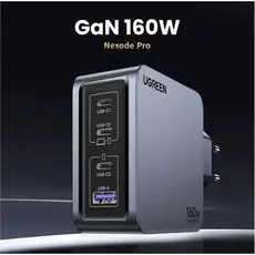 მობილურის დამტენი UGREEN X763 (25877) Nexode Pro, 160W, Type-C, USB, Grey, 7 image